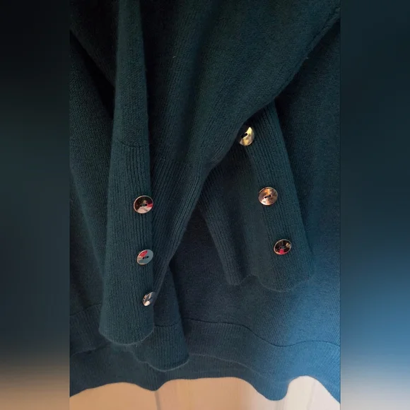 Blue V-Neck Sweater - Picture 3 of 6